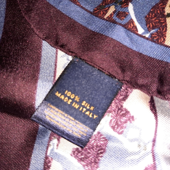 Brook Brothers deer print square scarf big size $100 - Picture 5 of 7